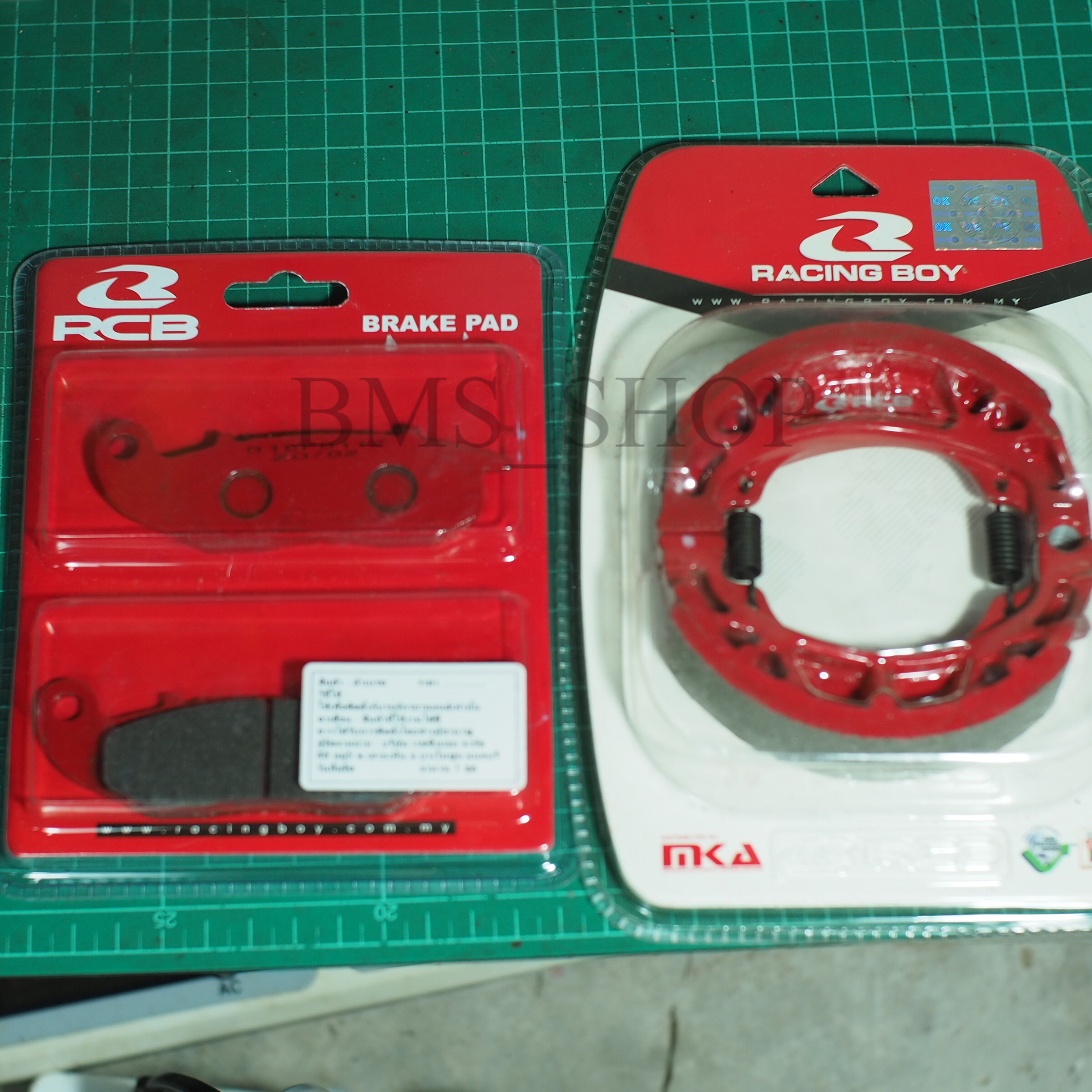 ผ้าเบรค Honda Wave อย่างดี ยี่ห้อ Racing Boy ยกชุด ผ้าเบรคเวฟ ผ้าเบรคRCB ราคา 130 บาท*ส่งฟรี
