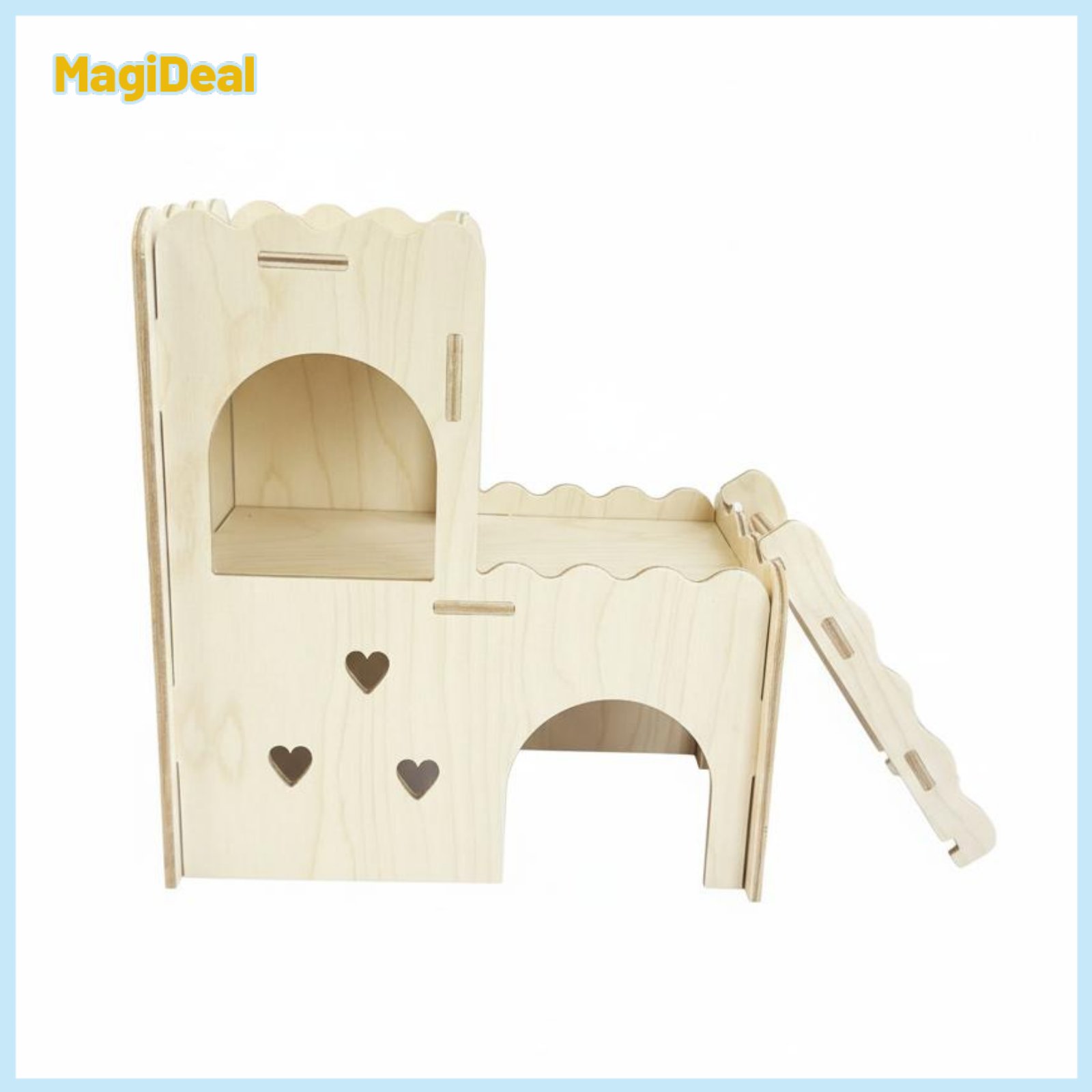 MagiDeal Natural Wood Hamster Hideout with Ramp Climb & Discover Wooden Hamster Playhouse Material Small Pet Hideout Platform Long-Lasting for Terrarium ราคา 12,030 บาท*ส่งฟรี