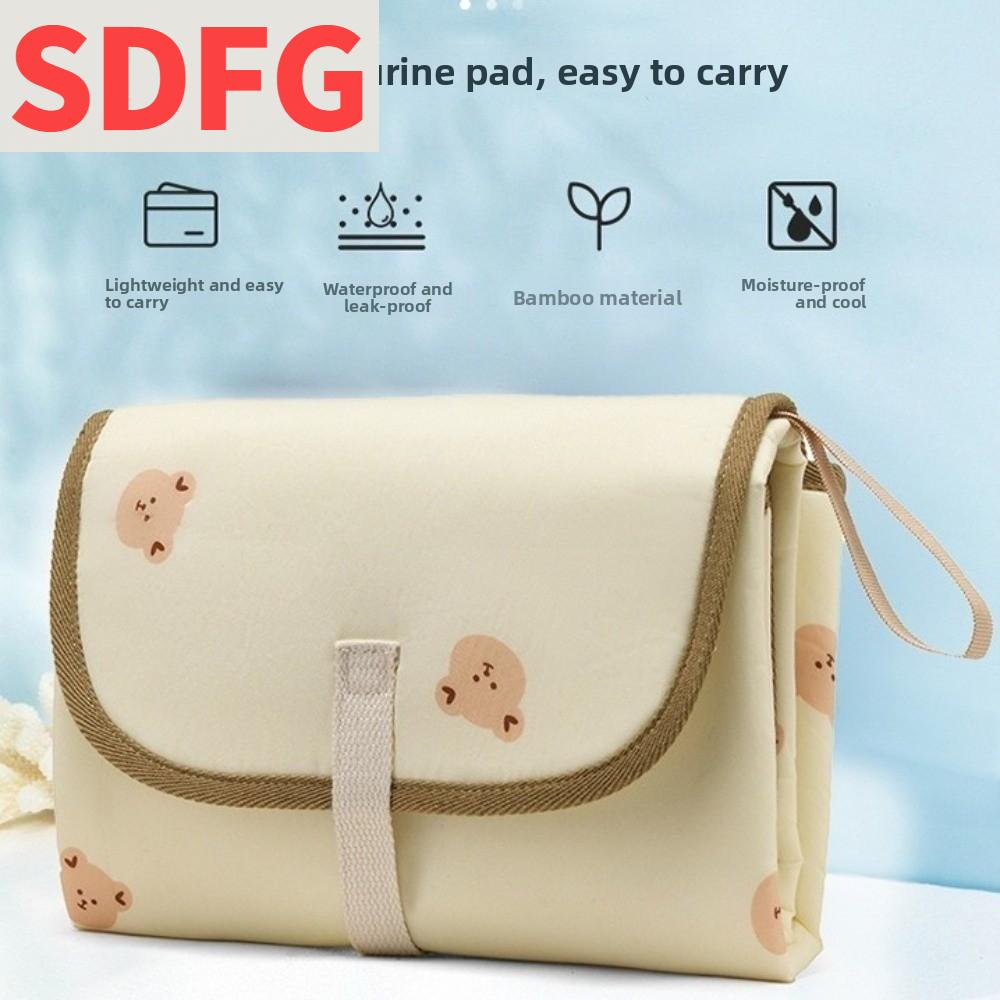 SDFG แบบพับได้ แผ่นเปลี่ยนผ้าอ้อม หมี ป้องกันน้ำ แผ่นรองปัสสาวะสำหรับเด็กทารก น้ำหนักเบา สะดวก แผ่นรองเปลี่ยนผ้าปูที่นอน สำหรับทารกแรกเกิด ราคา 378 บาท*ส่งฟรี