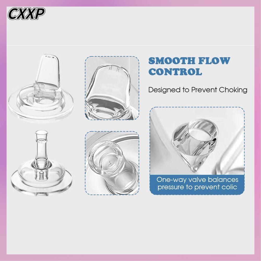 CXXP Mềm mại Ống hút cốc tập uống Chống rò rỉ Silicon Bộ đồ uống cho trẻ biết đi Dễ dàng làm sạch Không chứa BPA Vòi bình sữa cho bé Giai đoạn cai sữa