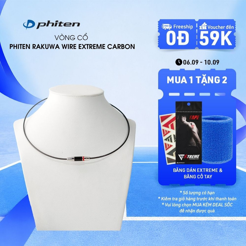Vòng Cổ Phiten Rakuwa Necklace Wire Extreme Carbon