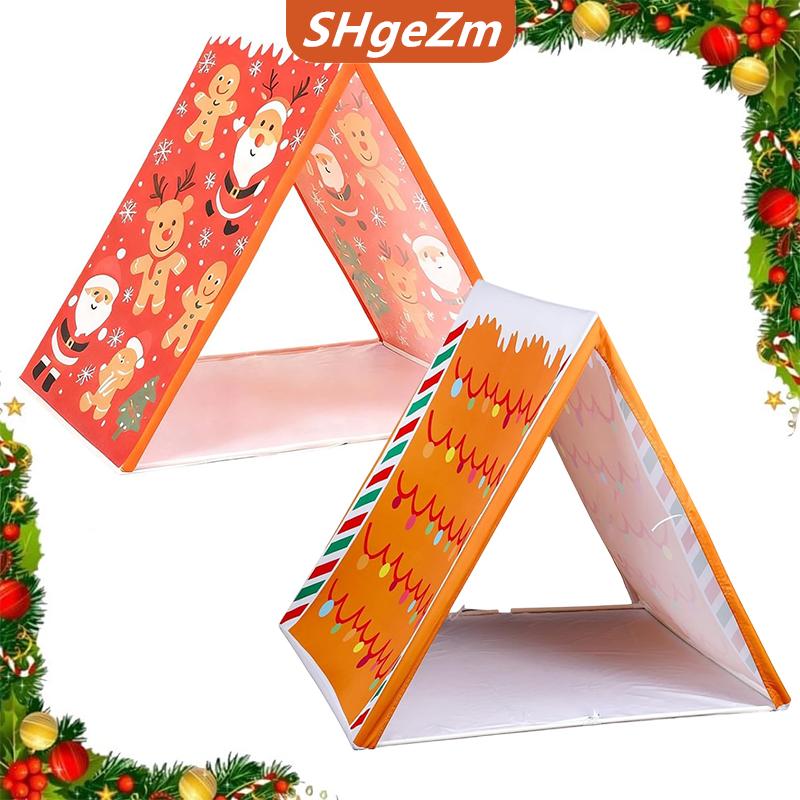 [COD] SHgeZm Gingerbread House lều, Gingerbread House Nâu chơi lều ngủ qua đêm, trọng lượng nhẹ có thể tháo rời và kích thước nhỏ