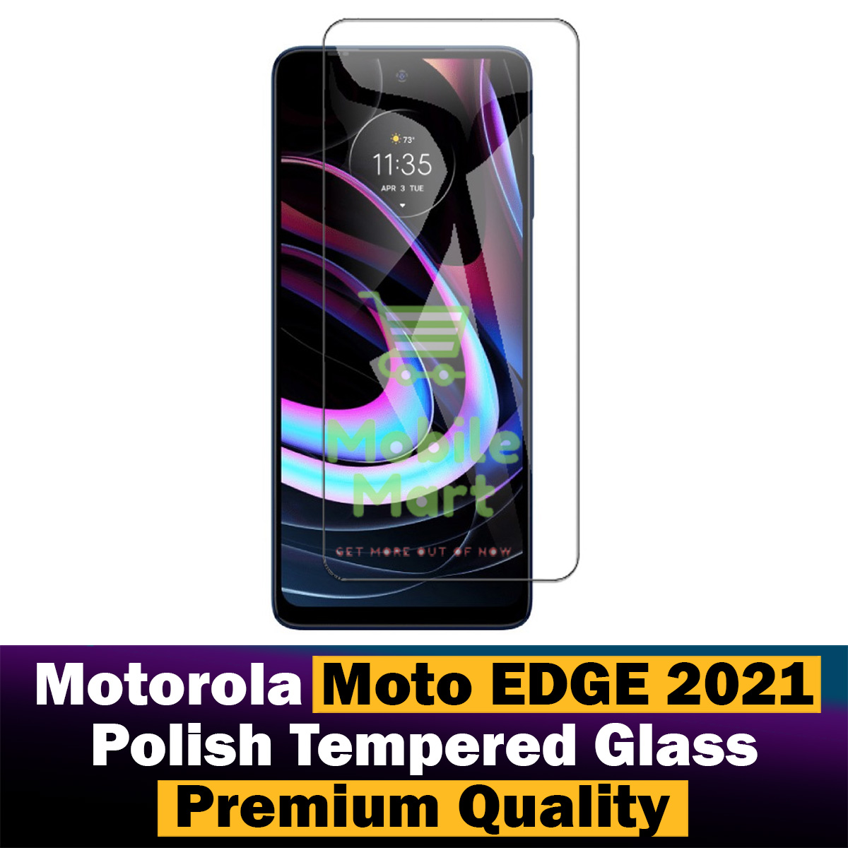 Motorola Moto Edge 2021 Tempered Glass Screen Protector For Motorola Moto Edge 2021 price in Pakistan