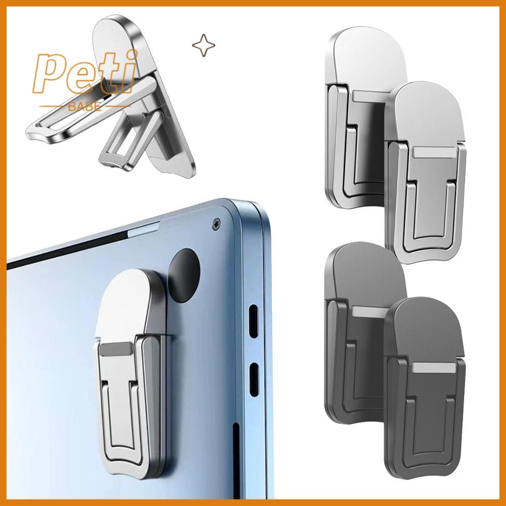 PETIBABE 2pcs Mini Giá đỡ máy tính xách tay Tự dính 2 góc điều chỉnh được Giá đứng nâng máy tính xách tay Bền Di động Giá đỡ có thể gập lại Dành cho macbook