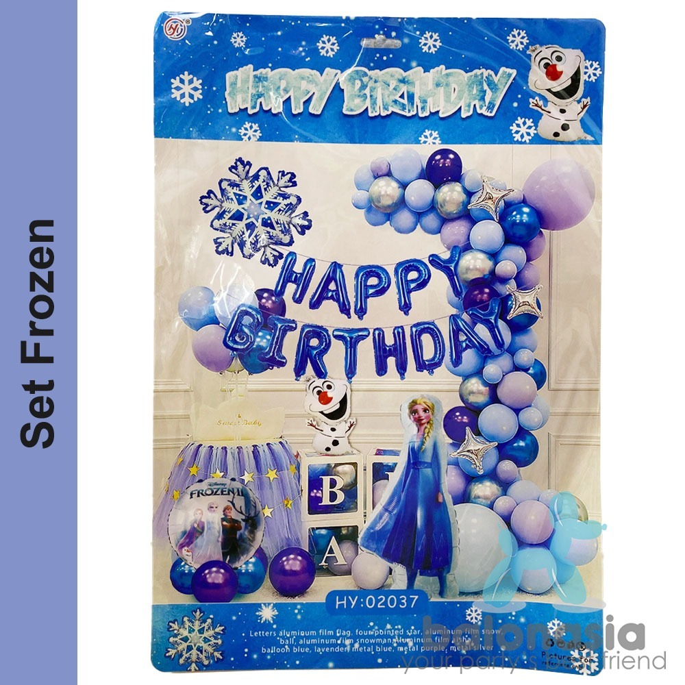 Paket balon dekorasi simple murah Frozen elsa anna olaf SET JADI