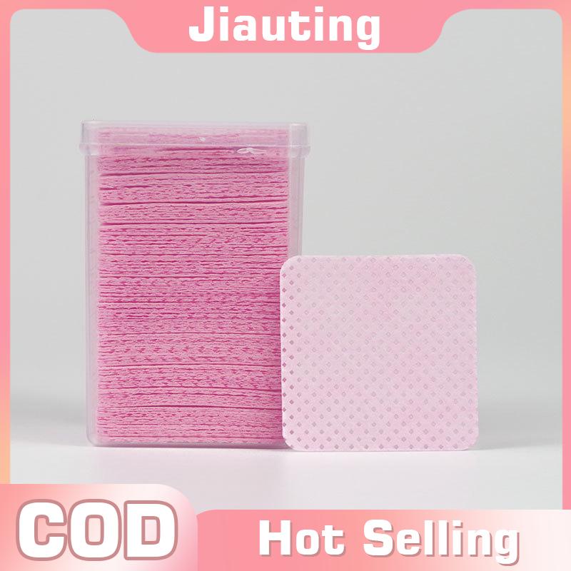 Jiauting 200pcs Remover sơn móng tay khăn lau Lint giấy màu trắng cotton Nail Art loại bỏ khăn lau cho móng tay công cụ làm sạch