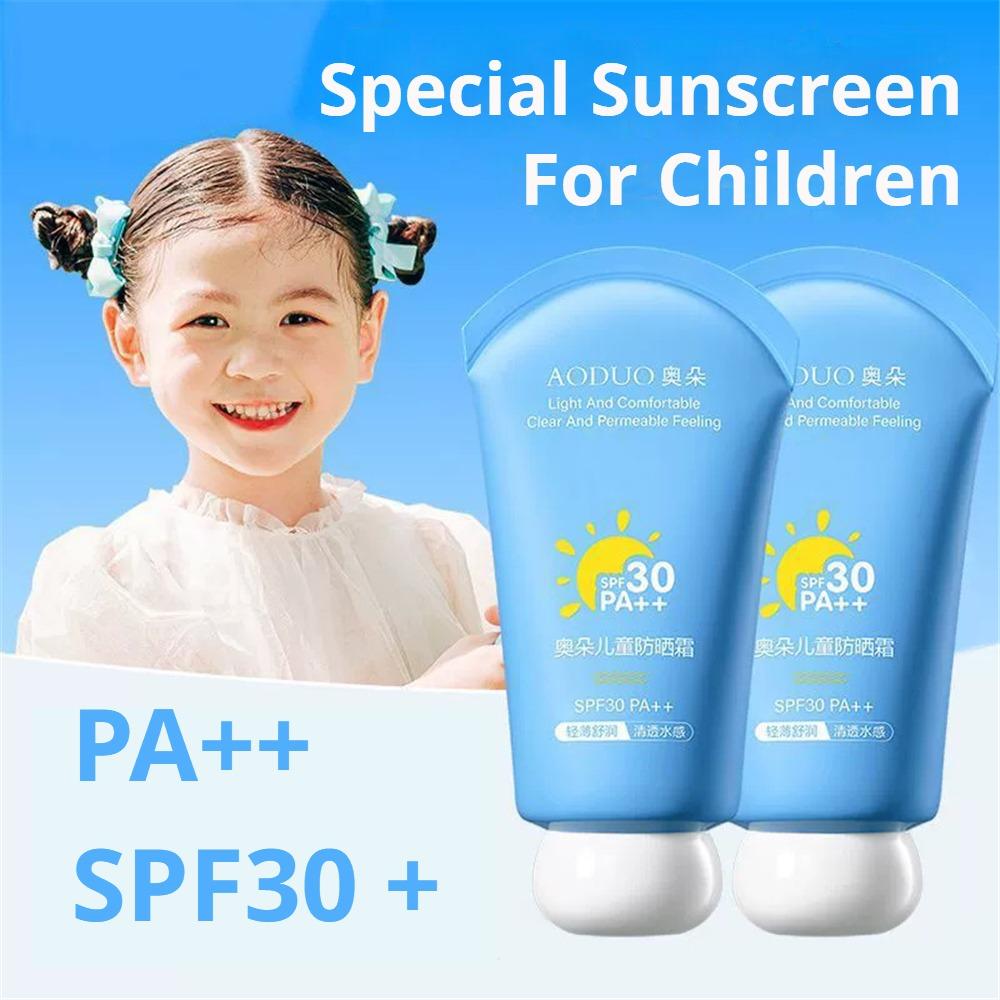 NIKUNX กันแดด sun bum , Aoduo SPF30+, ครีมกันแดดทางกายภาพที่อ่อนโยน, สำหรับเด็ก, ดูดซับเร็ว, ไม่ระคายเคือง, กันน้ำ