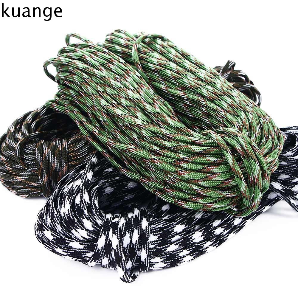 KUANGE มัลติฟังก์ชั่น กู้ภัยอยู่รอด ราวตากผ้า ชุดการอยู่รอด สายคล้องหลังคา สายร่มชูชีพ สายรัดเต็นท์ เต็นท์ลมเชือก สายร่มชูชีพ เชือกร่มชูชีพ Paracord เชือกตั้งแคมป์ ราคา  86 บาท*ส่งฟรี