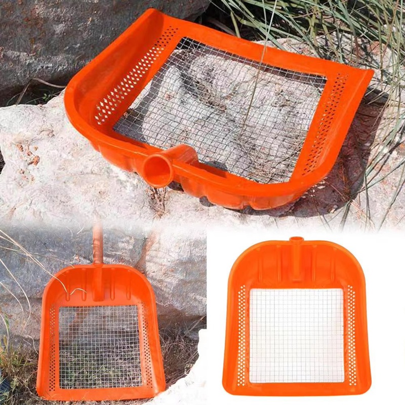 Gardening Soil Sieve Easy to Use Filter Screen Soil ShovelHead Metal Mesh Sieve Agricultural Sifter for Sifting Corn
