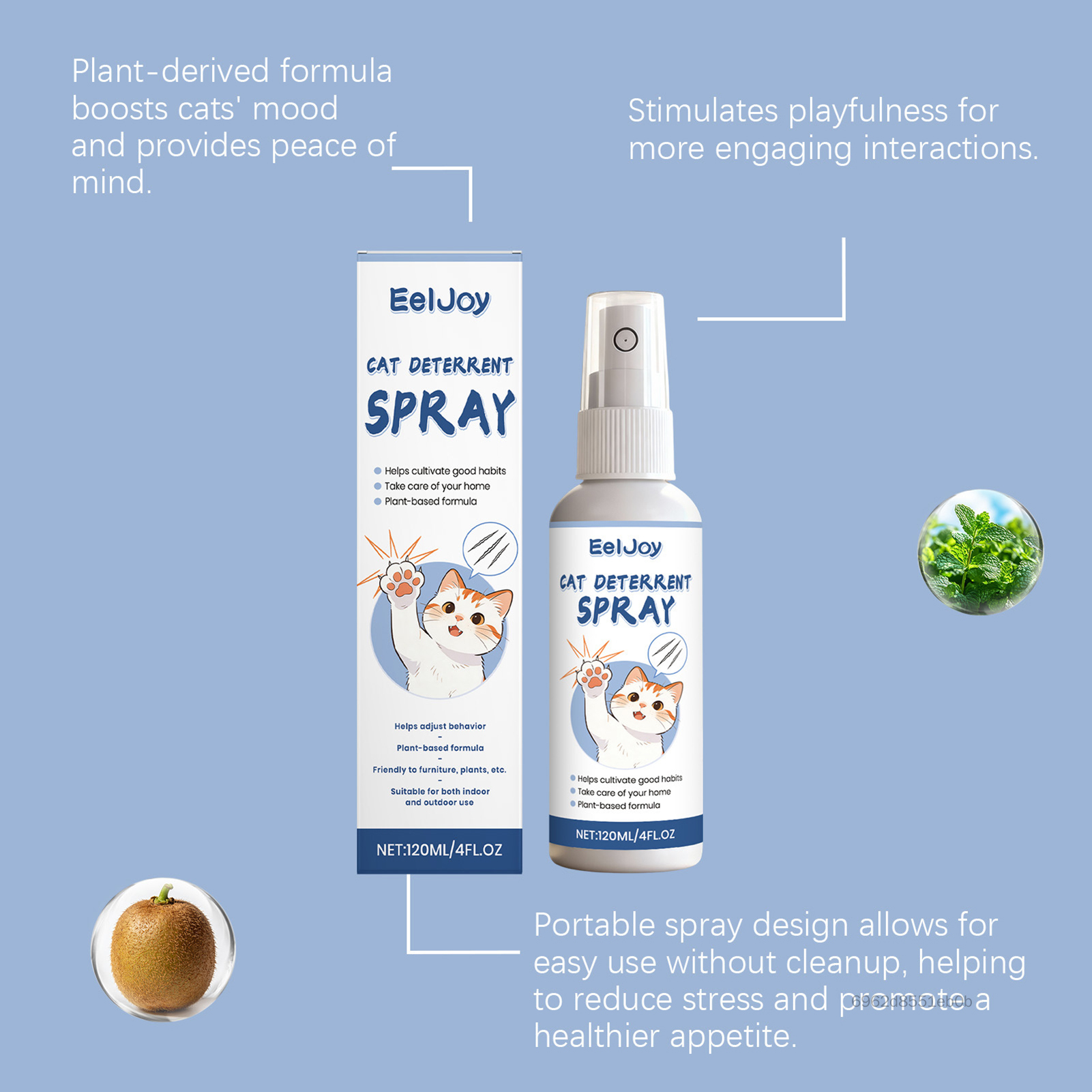 Xịt Chống Trầy Xước Mèo 120Ml Công Thức Không Độc Hại Bảo Vệ Đồ Nội Thất Và Chỉnh Sửa Hành Vi ABH-VN