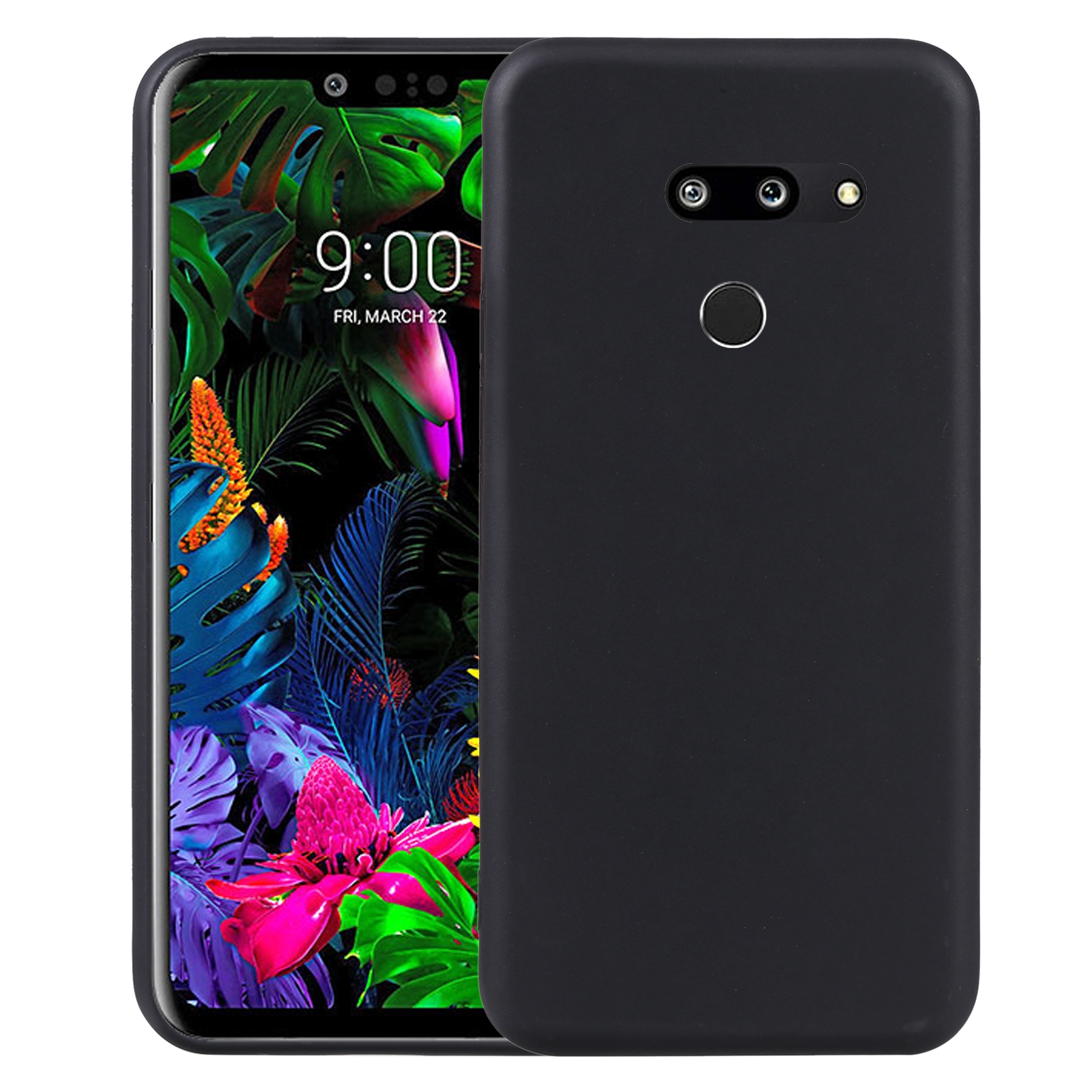 Cho LG G8 thinq TPU vỏ điện thoại (màu đen) (một trung tâm cộng)