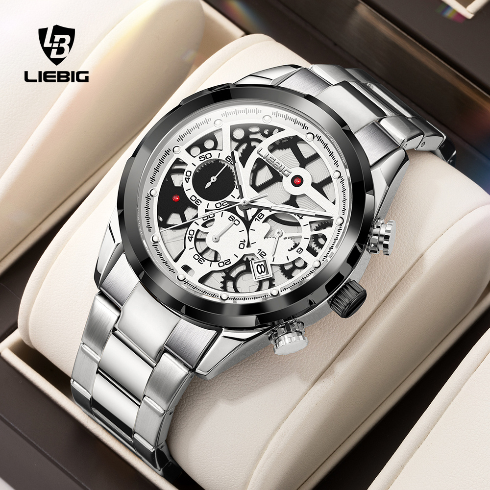 Liebig Đồng hồ 2024 cho nam 8006 quà tặng đồng hồ thời trang Nam Đồng hồ thạch anh chống nước thường ngày công sở chính hãng