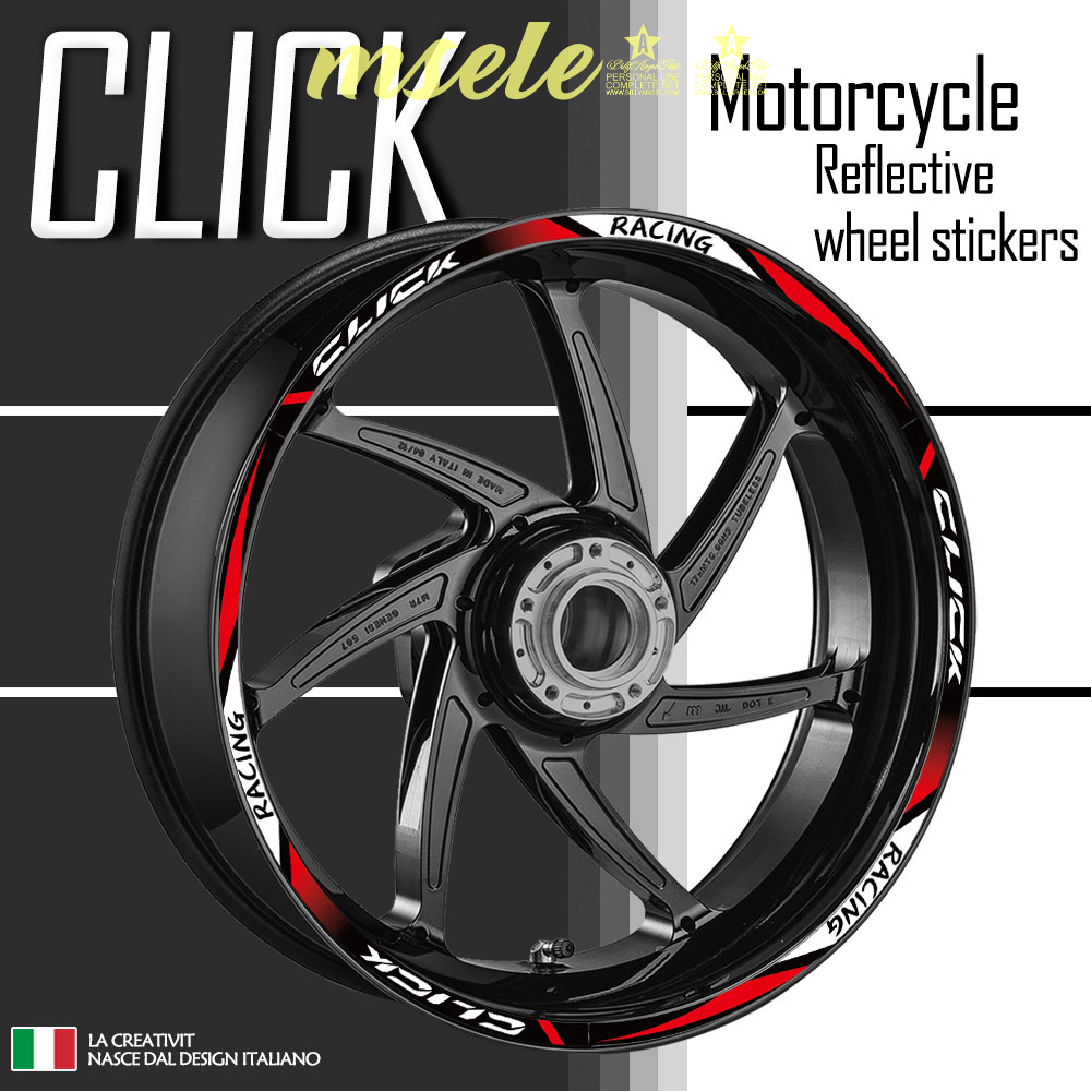 [msele] Reflective Motorcycle Accessories Wheel Sticker Inside of Hub Decals Rim Stripe Tape For HONDA CLICK 160 125i 125 150 150i