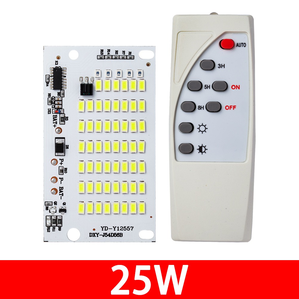 BESTOUR 1Pcs แสงสีขาว แผงไฟ LED พลังงานแสงอาทิตย์ 25/40/60/100/250 วัตต์ ซีเอ็มดี5730 แผงแหล่งกำเนิดแสง ทนทาน ความสว่างสูง ไฟส่องระยะไกลควบคุมด้วยรีโมต สำหรับโคมไฟสวนกลางแจ้ง