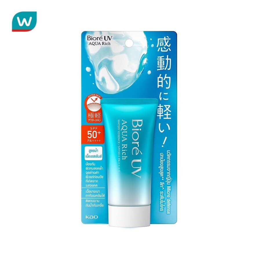Biore ครีมกันแดด Biore บีโอเร ยูวี อะควา ริช วอเตอร์รี เอสเซ็นส์ SPF50+PA++++ 50 กรัม