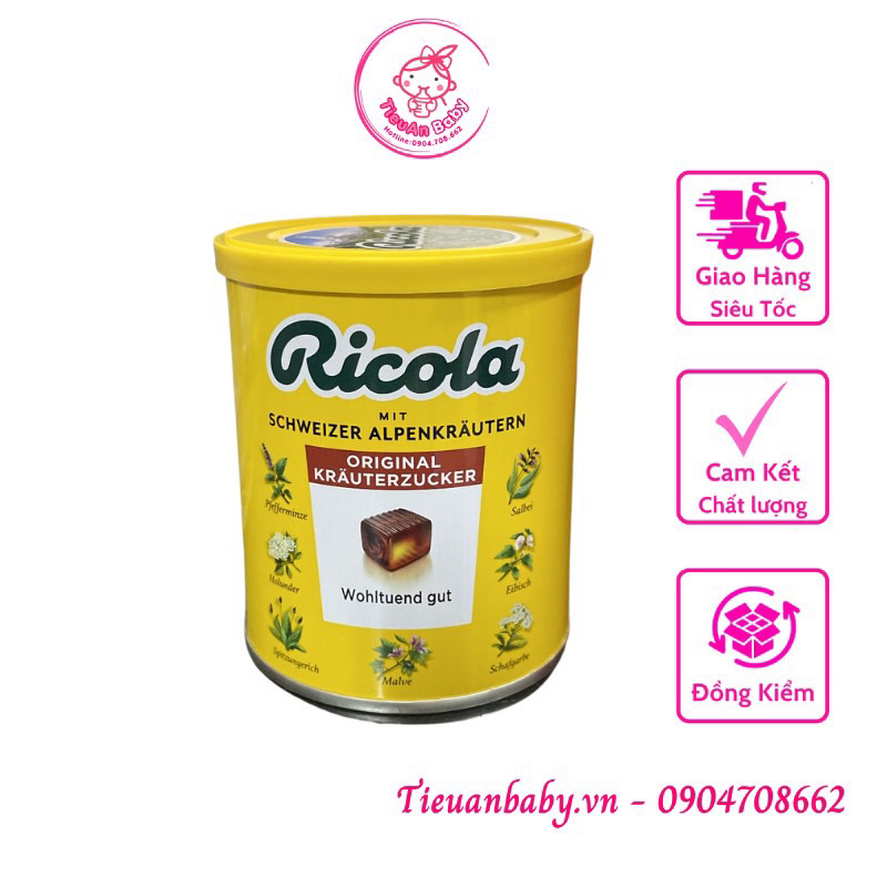 [2026]Kẹo ngậm Ricola thảo dược 250g Đức