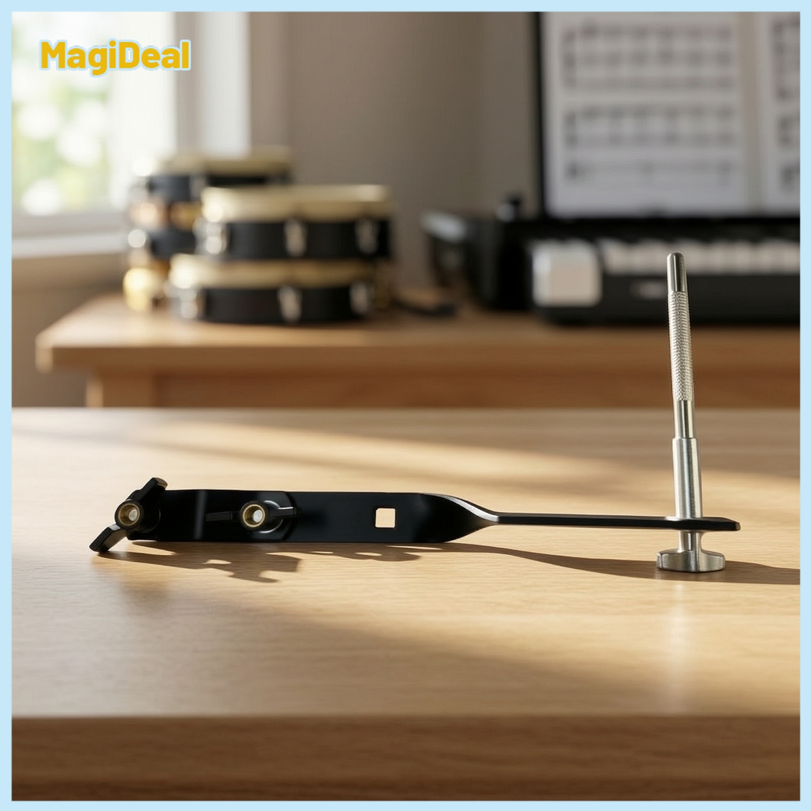 MagiDeal Adjustable Drum Clamp with Rod Sturdy Drum Set Extension Clamp Long-Lasting Cowbell Holder Locking for Percussionists ราคา 2,868 บาท*ส่งฟรี