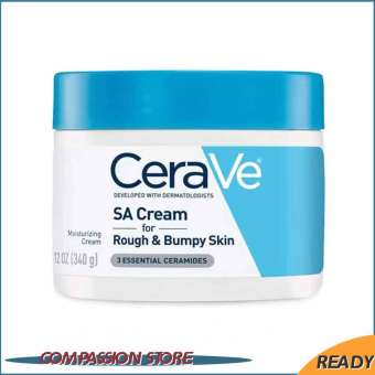 340g Cerave SA Smoothing Moisturiser Cream 3 Ceramides for Dry, Rough & Bumpy Skin