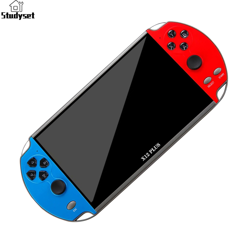 Studyset in stock X12 Plus Handheld Game Console 10000+ Video Games 7-Inch Screen Portable Nostalgic Game Console 2500mAh Rechargeable Battery Video Game Console Support For Connecting TV ราคา 3,203 บาท*ส่งฟรี