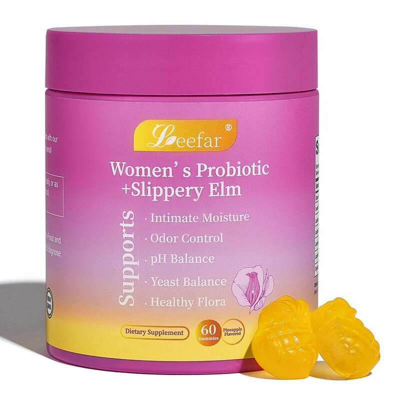 Kẹo dẻo LEEFAR Her Juicy Feminine Giải pháp toàn diện với cây bạch dương trơn hỗn hợp prebiotic  lợi khuẩn Lactobacillus để cân bằng độ pH và giảm khô rát cho phụ nữ - Hawaiian Pinea