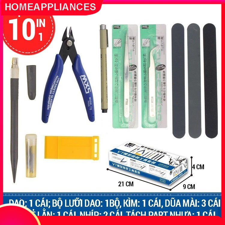 Bộ dụng cụ gundam tool lắp ráp đồ chơi mô hình gundam bandai, bộ từ 10 dụng cụ đến bộ 1 dụng cụ đa năng