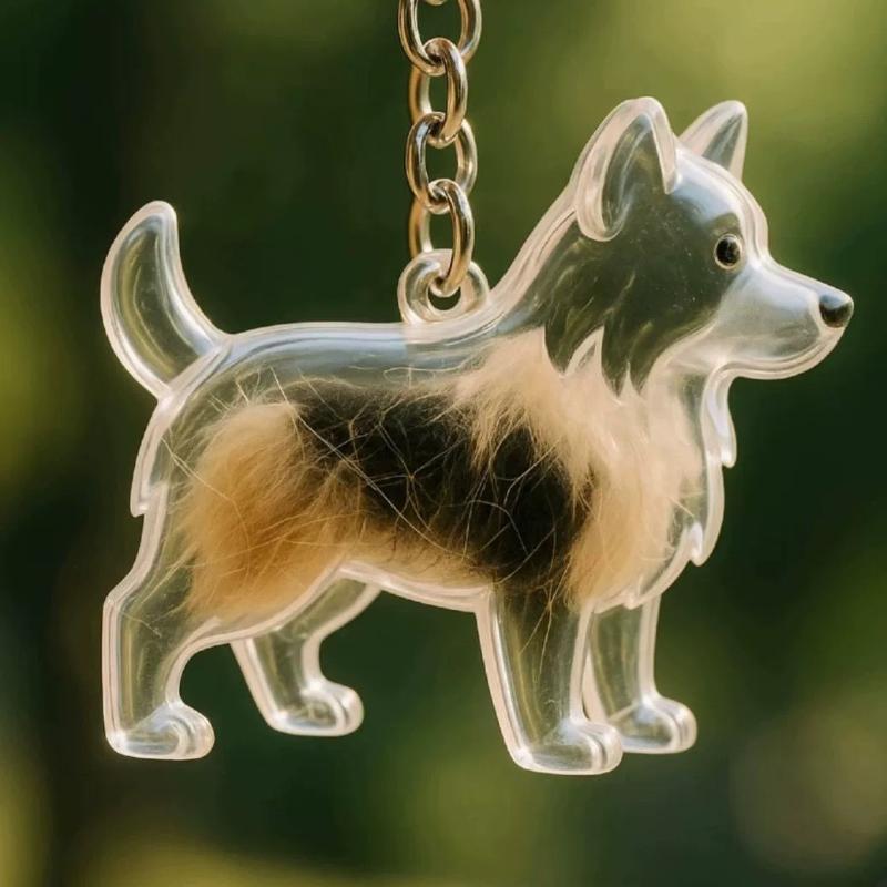 PICOK Con Chó Hình Dạng Pet Tóc Lưu Trữ Hộp Trong Suốt DIY Handmade Pet Tóc Keychain Ba Lô Trang Trí Nội Thất Phụ Kiện Lưu Niệm Bộ Sưu Tập Quà Tặng - 9
