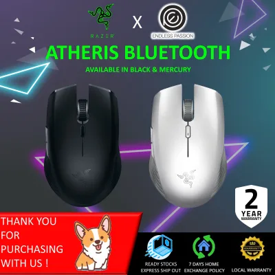 Razer Atheris - Ambidextrous Bluetooth Wireless Portable Gaming-Grade Mouse - 7,200 DPI Optical Sens