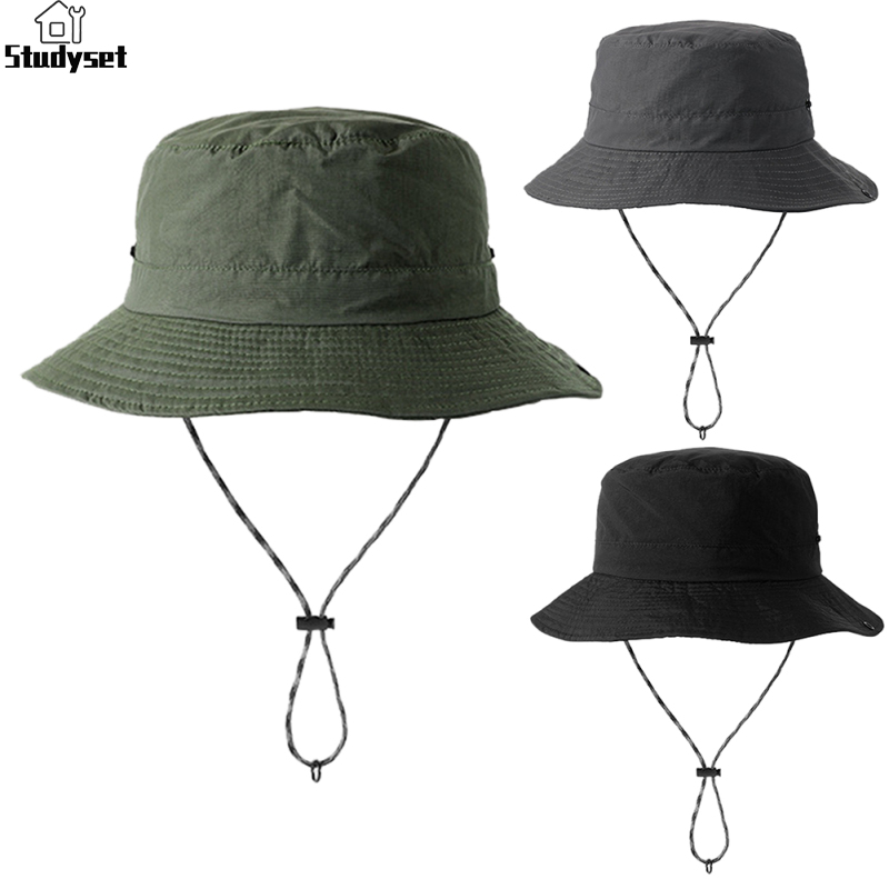 Studyset IN stock Outdoor Bucket Hat Upf50+ Summer Wear-resistant Splashproof Anti-uv Foldable Breathable Fishing Hat For Women Men ราคา 173 บาท*ส่งฟรี