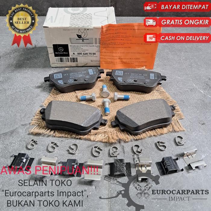 KAMPAS REM BRAKE PAD BELAKANG MERCEDES BENZ W247 W177 W118 X247 GLB CLA A 200 A0004207500 -nanas shop9 Harga 1,785,000 rupiah*Gratis Ongkir