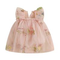 THANKSKY-B Polyester Váy voan bé gái Cánh bướm Khóa cài nhanh Váy dự tiệc công chúa Quà tặng Không tay Váy liền thân cho trẻ sơ sinh Trang phục bé gái