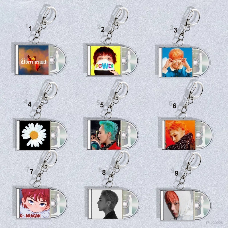 ZJT BIGBANG G-DRAGON Ubermensch Acrylic Keychain Backpack Pendant POWER Bag Accessories Stars Periphery JTZ