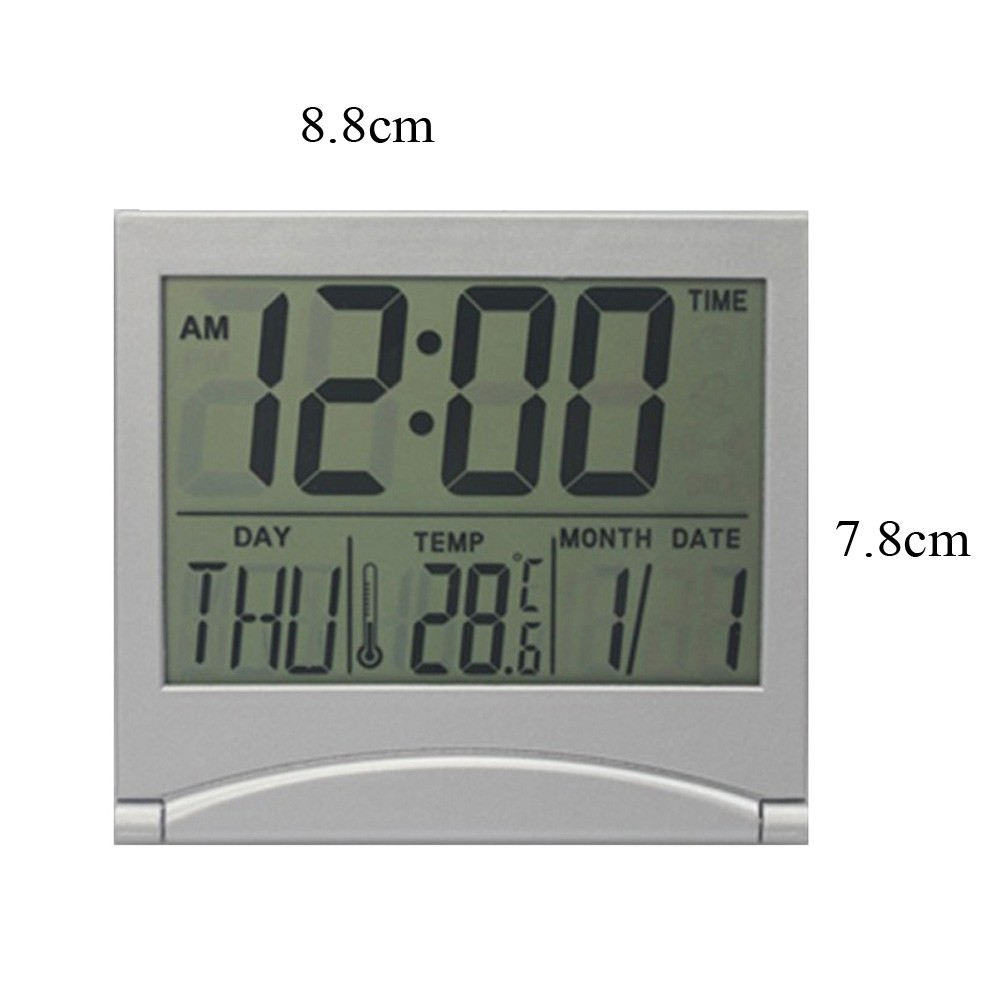 【Fast delivery】 Compact Portable Alarm Clock with Foldable Design and Temperature Function ราคา 181 บาท*ส่งฟรี
