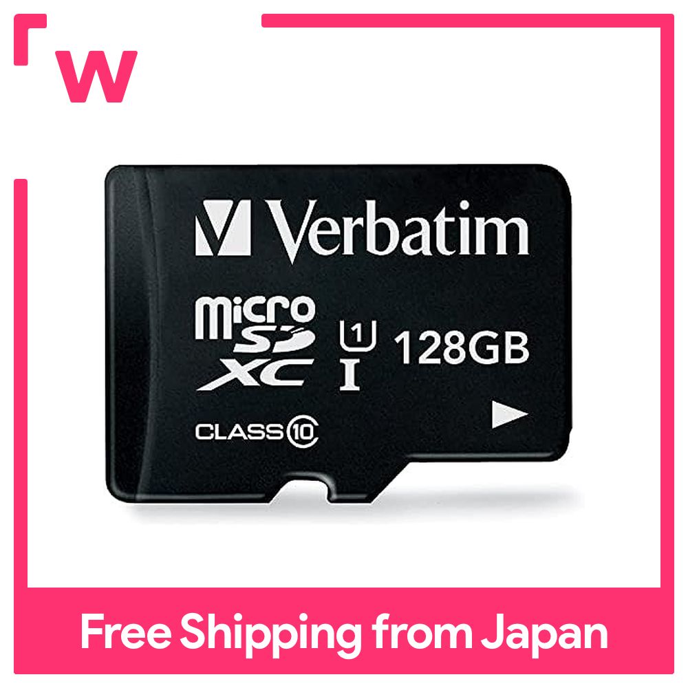 VERBATIM MicroSD 128GB lên đến 90 MB/giây UHS-1 U1 Class10 được hỗ trợ tại Nhật Bản bởi thiết bị dữ liệu I-O mxcn128gjvz5 để lưu trữ ảnh và video trên điện thoại thông minh và máy tính bảng