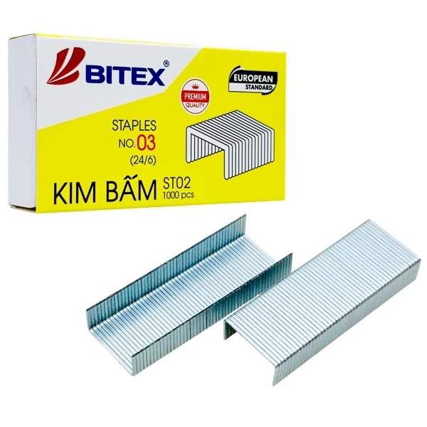 [MUA NHIỀU SIÊU RẺ] [Lẻ hộp nhỏ] Kim bấm Gstar số 3 / No.3 (24/6) ST-02 / ST02 hộp nhỏ tiện lợi