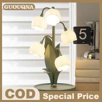 GUOUQNA LED Flower Table Lamp Decorative Desk Light Creative Design Art Decor 3 Colors Landscape Lighting For Bedroom Living Room Study