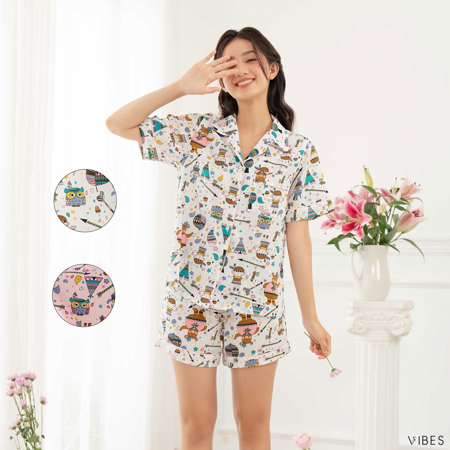 Vibes pijama ngắn owl py set