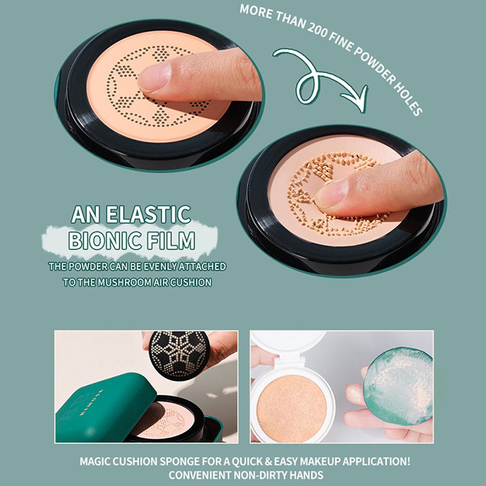 Kimuse nắp hình nấm đệm hơi 3-trong-1 Bìa không thấm trang Kem dài soát Matte nước nền kiểm BB làm tảng lâu dầu điểm trắng F5R5