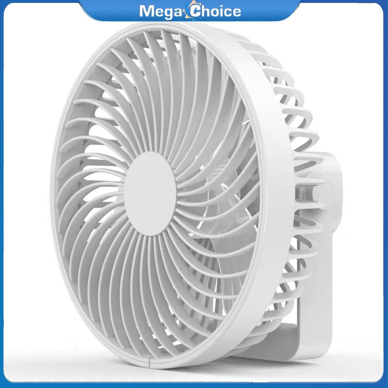 MegaChoice【100%Original】Desktop Room Air Circulator Fan Usb Rechargeable 4-speed Adjustable Wall Mounted Ceiling Fans Outdoor Camping Tent Fan Light ราคา 446 บาท*ส่งฟรี