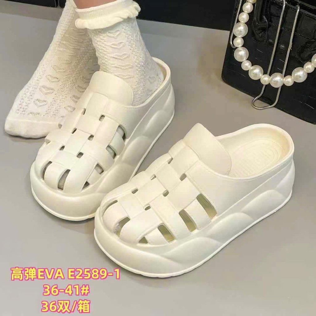 Dép rọ đế cao 6cm chất EVA dép đúc độn đế siêu nhẹ hàng QCCC hot trend