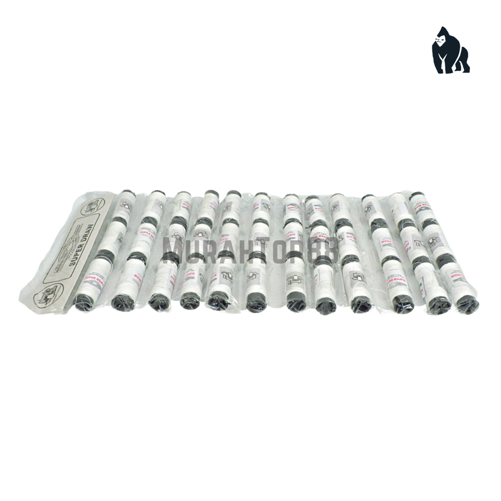 [RENCENG ISI 36 PCS] Benang Jahit Tangan Besar Lembaran Super Draw Multiwarna Hitam Putih