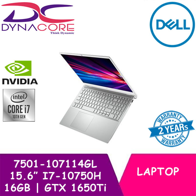 DYNACORE - DELL Inspiron 15 7500 2020 Model | 7501-107114GL 15.6 IN INTEL CORE I7-10750H | 16GB | 1TB SSD | GTX1650Ti | WIN 10 | Dell Gaming Laptop
