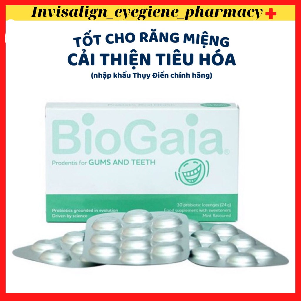 [Vị Bạc Hà-Có BillChính Hãng] Viên ngậm men vi sinh nha khoa BioGaia ProDentis Hết hôi miệng bổ sung