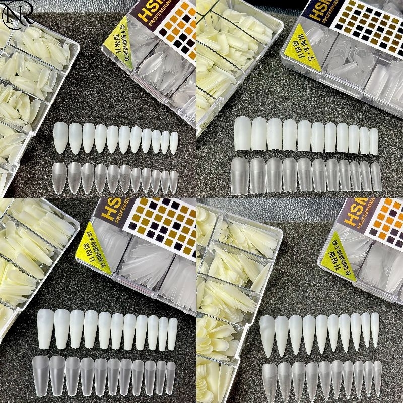 Móng úp hsm thường , mong úp hsm nhám, form vuông, thang, bầu, nhọn chuẩn 1 chính hãng - nails red