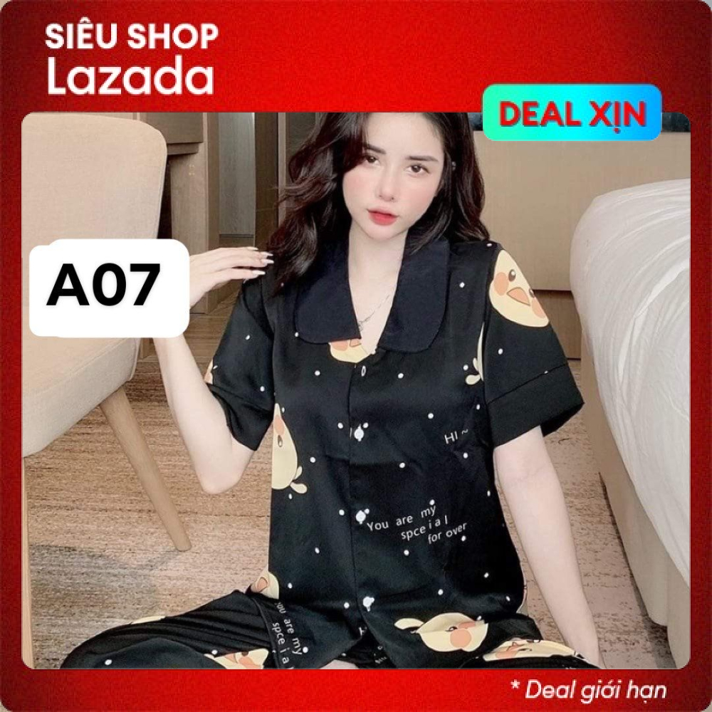 Đồ ngủ nữ mặc nhà, đồ ngủ bigsize, đồ ngủ nữ pijama, đồ ngủ nữ tiểu thư, lụa xước, tay dài quần dài hoạt hình dễ thương Shop Bắc Phương