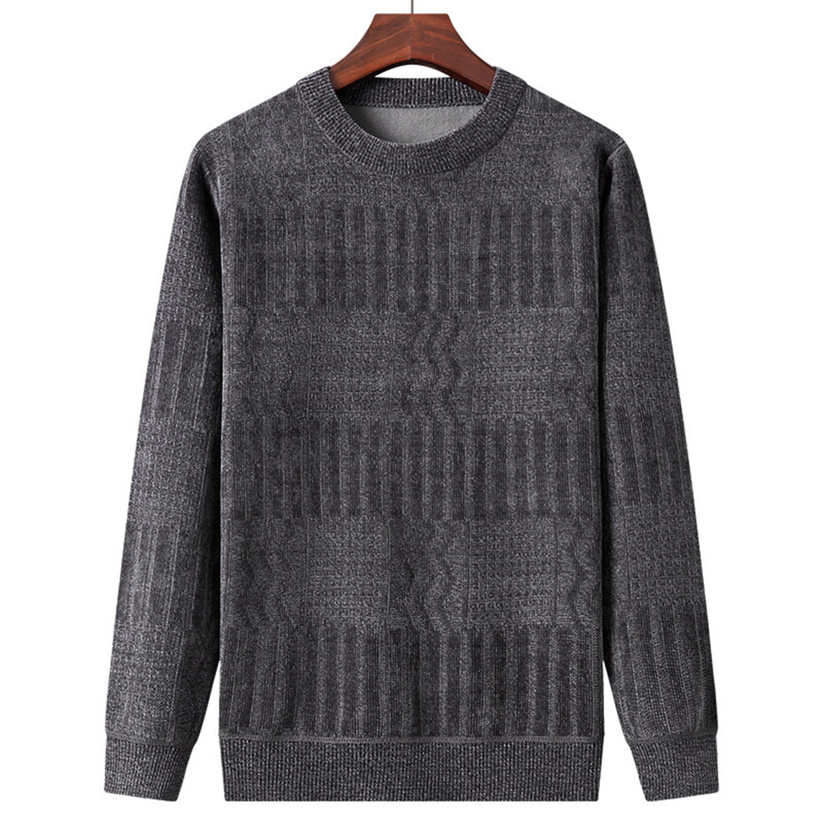 Herren Strickpullover Warm Und Gemütlich Unifarben Für Männer_voghion.com