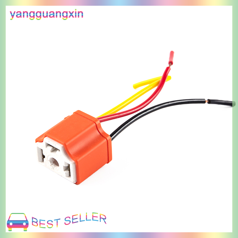 Yangguangxin H4 gốm ba-cắm Đèn pha Ổ cắm đèn Ổ cắm bóng đèn ổ cắm flasher ổ cắm