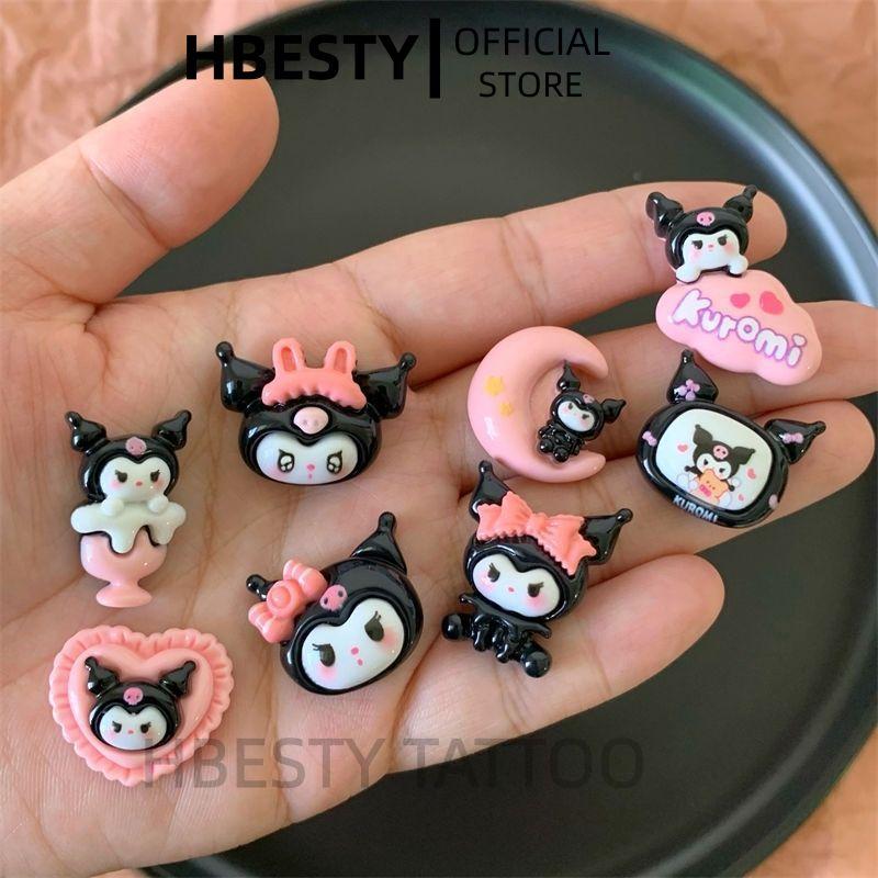 HBESTY Kulomie cream glue accessories hole shoes flower work in progress fan seamless cute Y2K three-dimensional sticker cup sticker car sticker