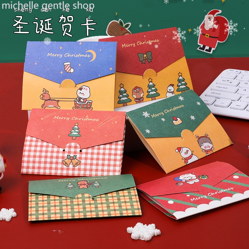 Thiệp Chúc Mừng Giáng Sinh / Sinh Nhật / Lời Chúc Mừng Sinh Nhật Họa Tiết Hoạt Hình Dễ Thương