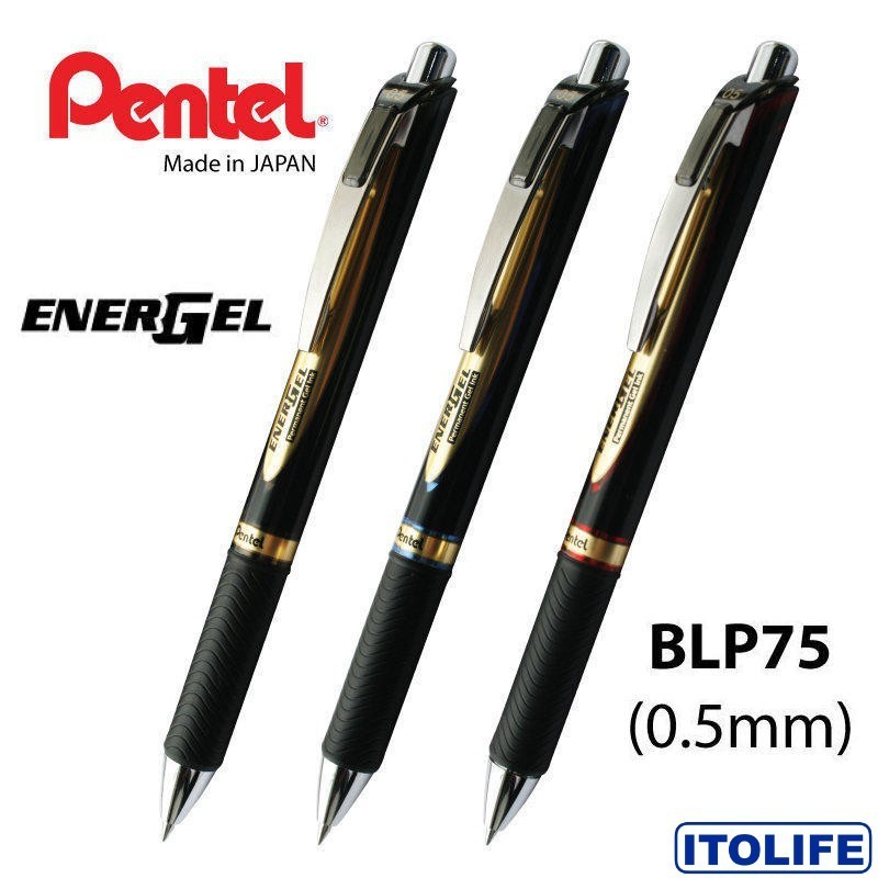Pentel ENERGEL Permanent Gel Pen BLP75 0.5mm- 1pc