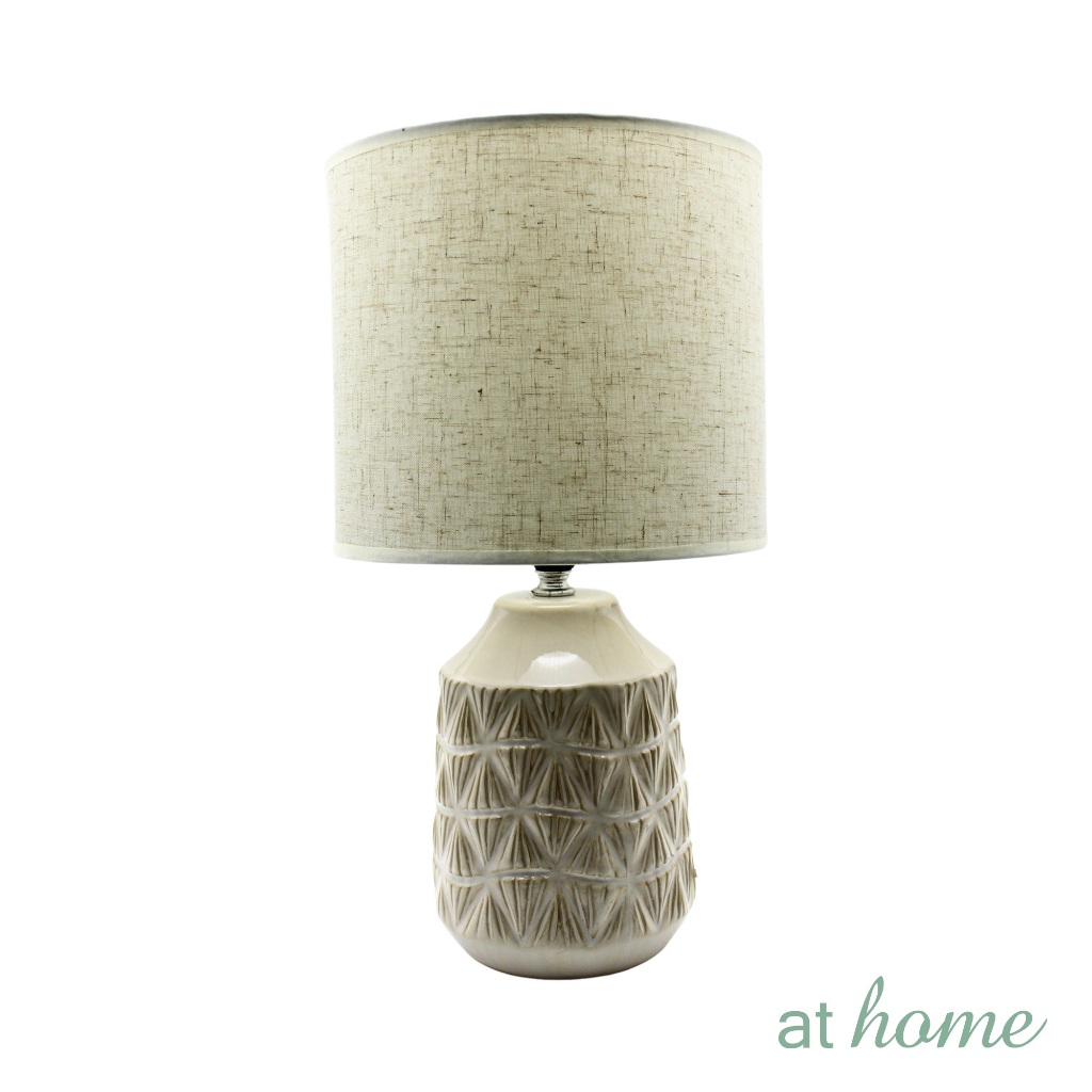 Zamio/Zedon/Zalvo Nordic Ceramic Table Lamp At Home Linen Shade Modern Warm Light Night Light